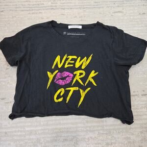 Prince Peter Collection Black New York City Black Crop T-Shirt Juniors XL USA